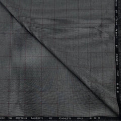 Trouser Fabric Canetti Italy Luxury TR Zig Zag Colour Black N Grey