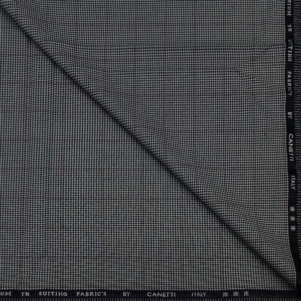 Trouser Fabric Canetti Italy Luxury TR Zig Zag Colour Black N Grey
