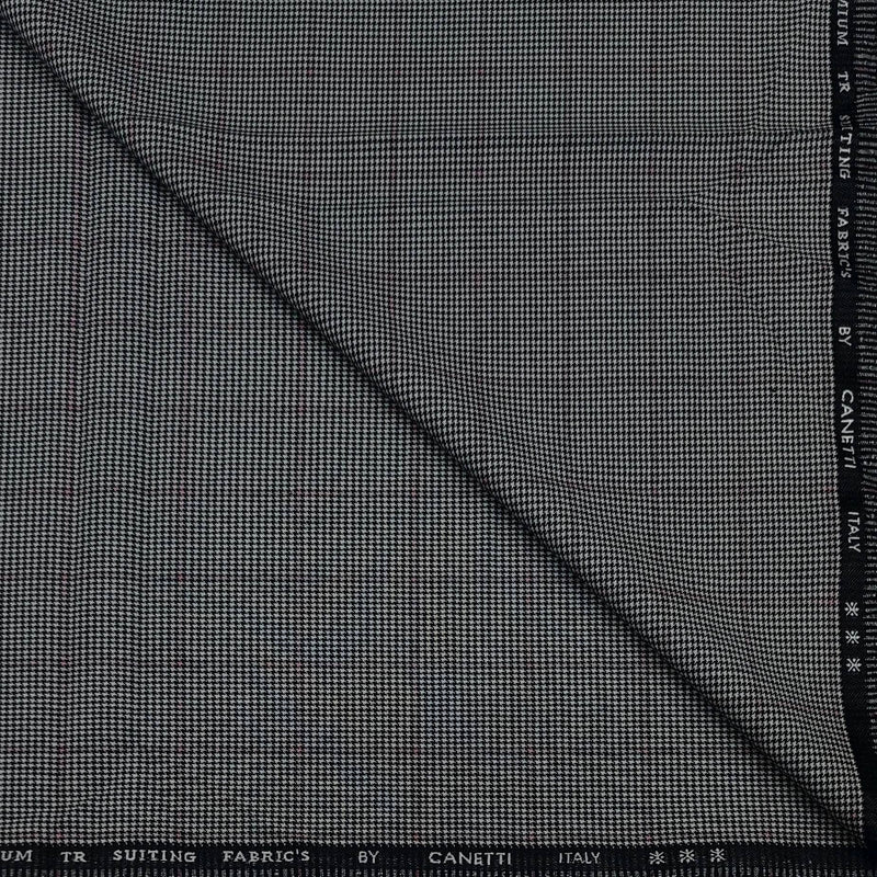 Trouser Fabric Canetti Italy Luxury TR Zig Zag Colour Black N Grey