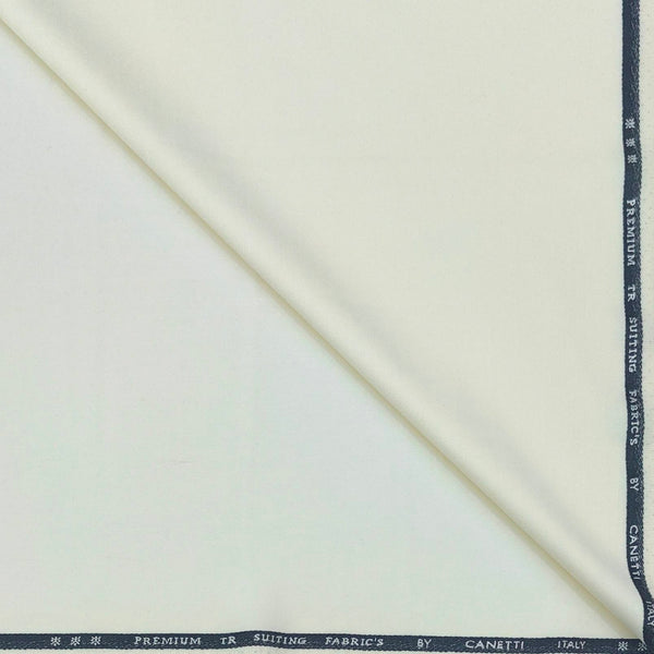 Trouser Fabric Canetti Italy Luxury TR Plain Colour Cream