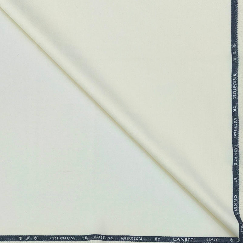 Trouser Fabric Canetti Italy Luxury TR Plain Colour Cream