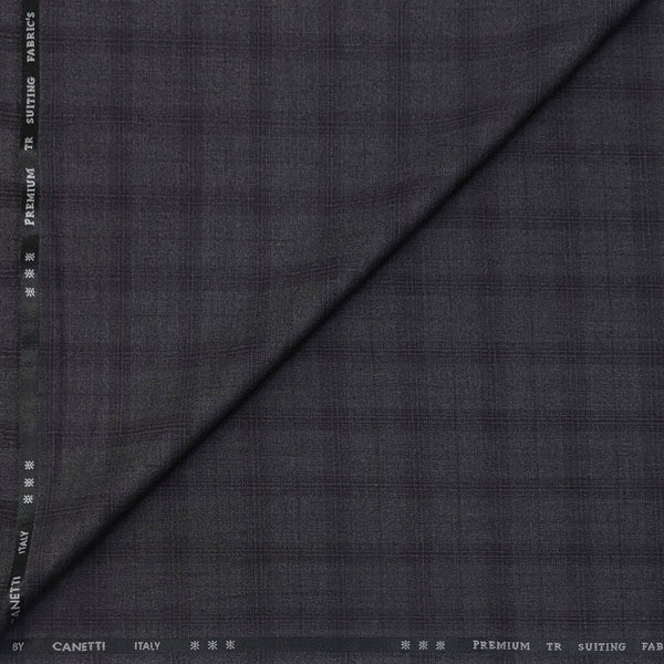 Trouser Fabric Canetti Italy Luxury TR Broad Check Colour Frost Lavender