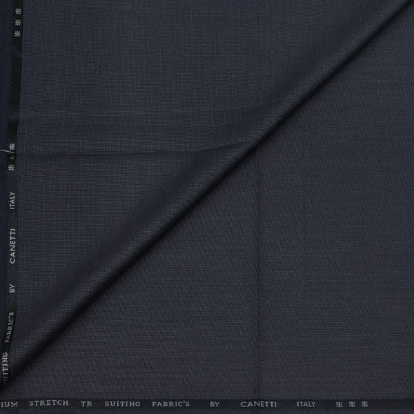 Trouser Fabric Canetti Italy Luxury TR Textured Colour Bluish Grey
