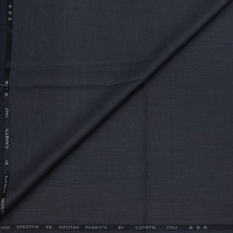 Trouser Fabric Canetti Italy Luxury TR Textured Colour Bluish Grey
