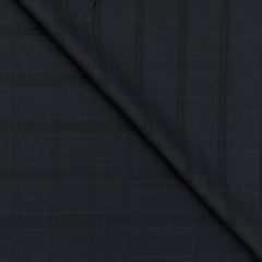 Trouser Fabric Canetti Italy Luxury TR Check Colour Black N Dark Blue
