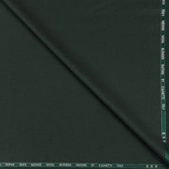 Trouser Fabric Canetti Italy Merino 100s Wool Blend Dotted Colour Seaweed Green