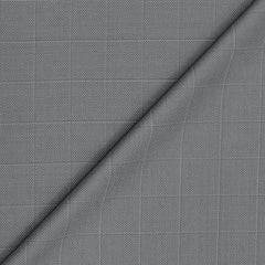 Trouser Fabric Canetti Italy Merino 100s Wool Blend Check Colour Silver Grey