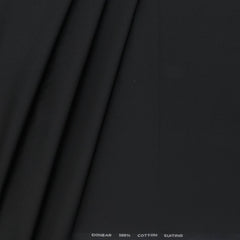 Pant Shirt Combo Donear Black Trouser with Purple Plain Giza Cotton Shirt Fabric