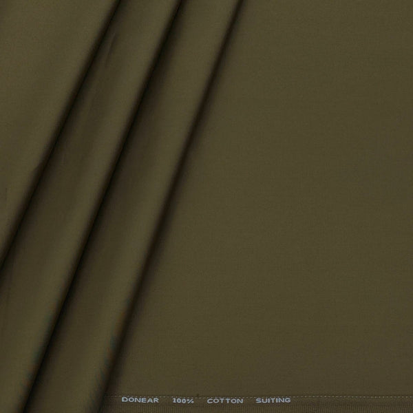 Trouser Fabric Donear Pure Cotton Plain Colour Dark Brown