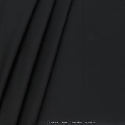 Trouser Fabric Donear Giza Cotton Plain Colour Black