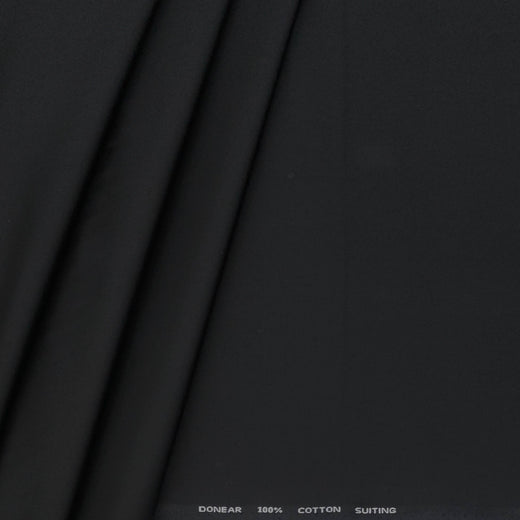Trouser Fabric Donear Giza Cotton Plain Colour Black