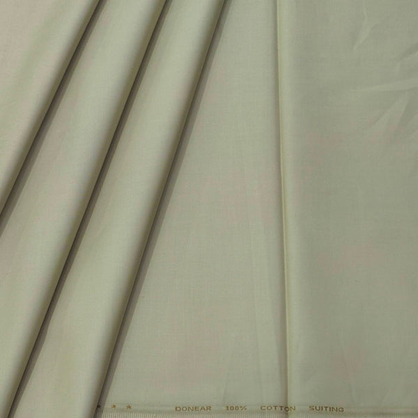 Trouser Fabric Donear Pure Cotton Plain Colour Greenish Brown