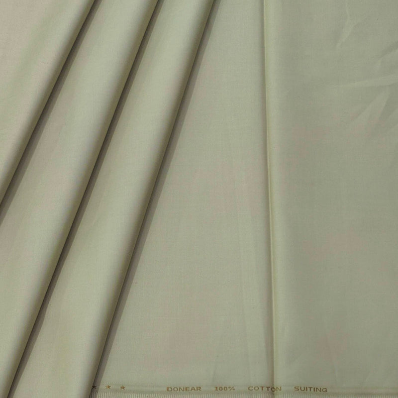Trouser Fabric Donear Pure Cotton Plain Colour Greenish Brown