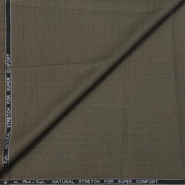 Suit Fabric Reid & Taylor Poly Viscose Mix Check Color Wood Brown