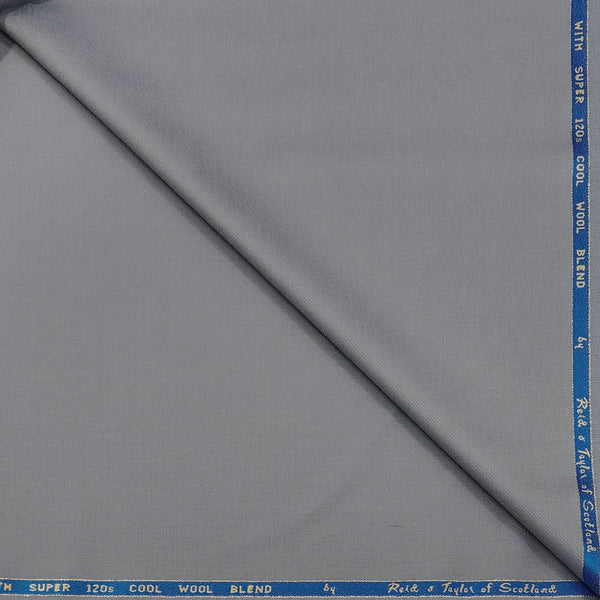 Suit Fabric Reid & Taylor 120s Wool Blended Self Dotted Color Silver Grey