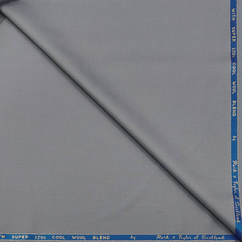 Suit Fabric Reid & Taylor 120s Wool Blended Self Dotted Color Silver Grey