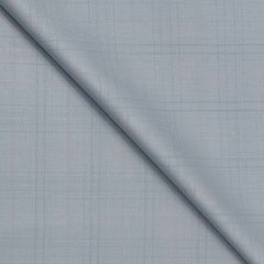 Suit Fabri Raymond Poly Viscose Broad Check Color Silver