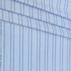 Shirt Fabric Mantire Poly Cotton Broad Patta Colour Sea Blue
