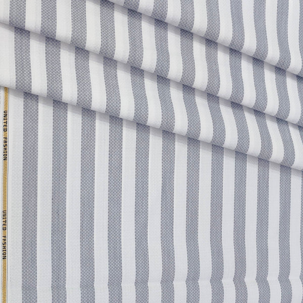 Shirt Fabric Mantire Poly Cotton Patta Lining Colour Grey N White