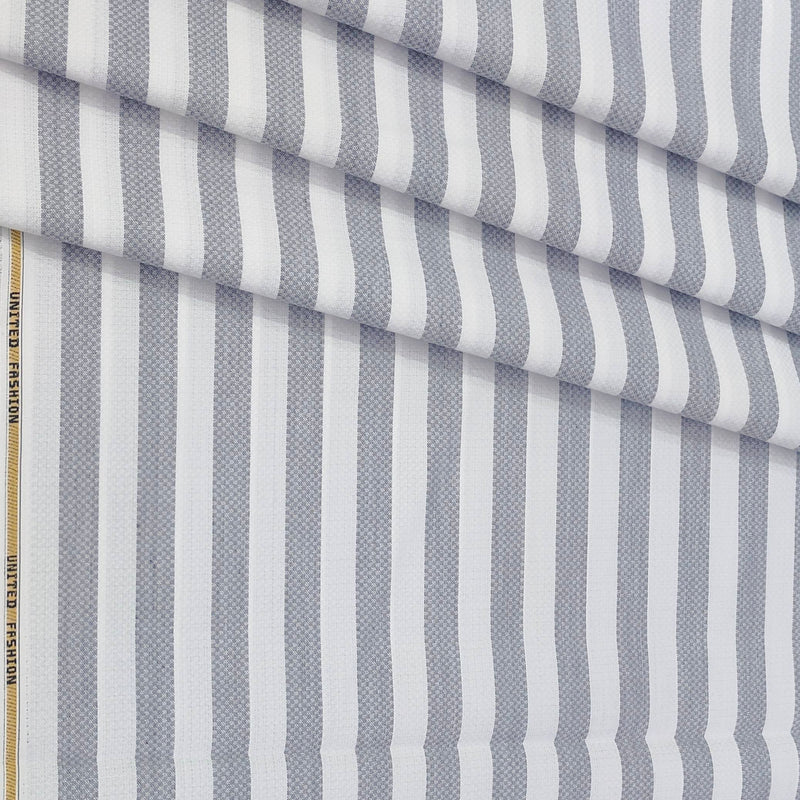 Shirt Fabric Mantire Poly Cotton Patta Lining Colour Grey N White