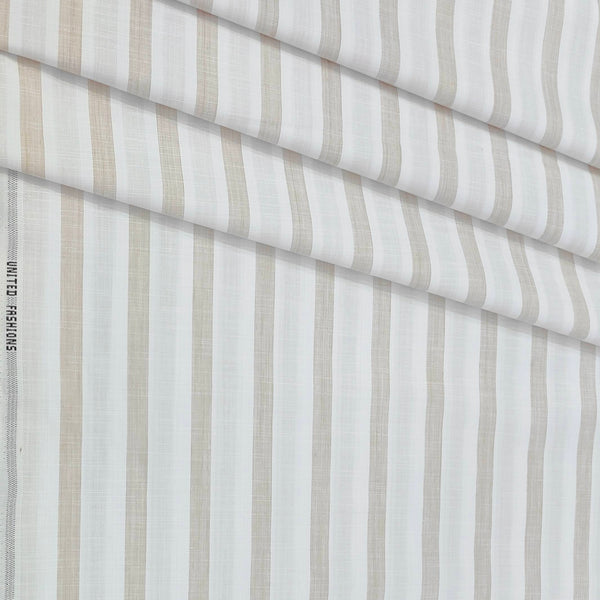 Shirt Fabric Mantire Poly Cotton Patta Lining Colour White N Brown