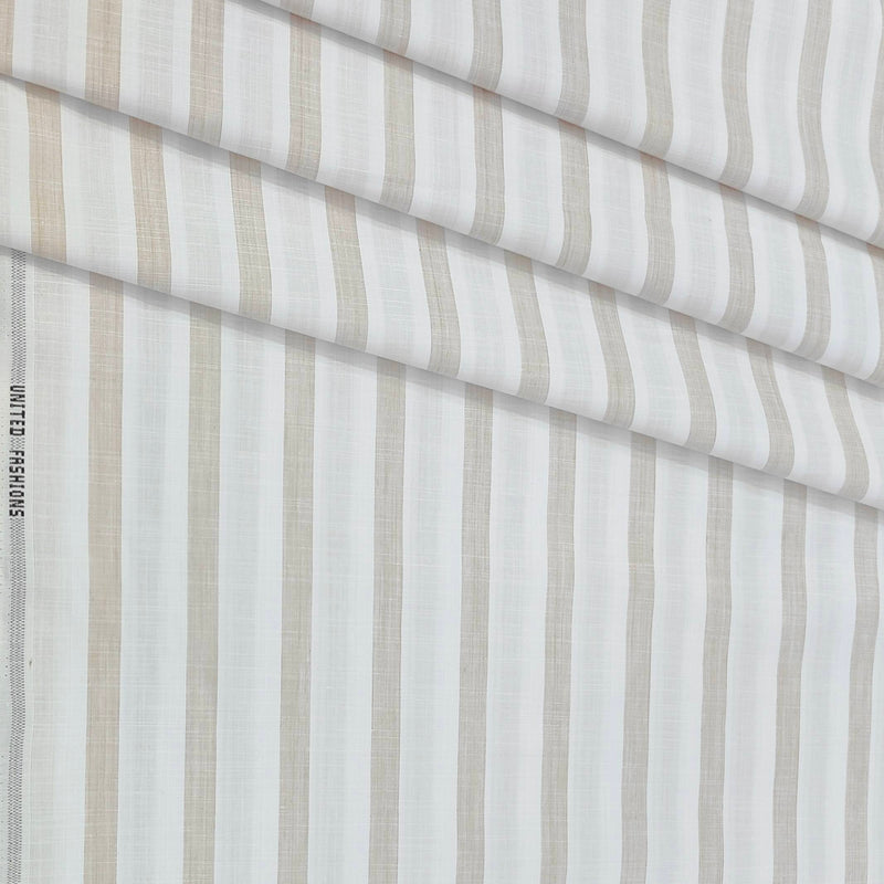 Shirt Fabric Mantire Poly Cotton Patta Lining Colour White N Brown