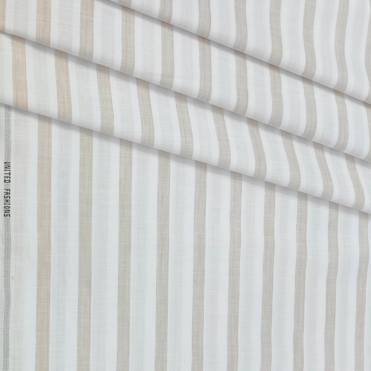Shirt Fabric Mantire Poly Cotton Patta Lining Colour White N Brown