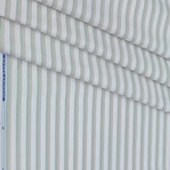 Shirt Fabric Mantire Poly Cotton Herringbone Colour White N Light Green