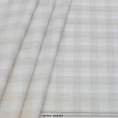 Shirt Fabric Mantire Poly Cotton Broad Check Colour Light Brown