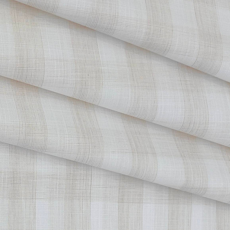 Shirt Fabric Mantire Poly Cotton Broad Check Colour Light Brown