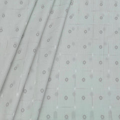 Shirt Fabric ManTire Poly Cotton Jacquard Colour Light Tea Green