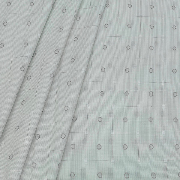 Shirt Fabric ManTire Poly Cotton Jacquard Colour Light Tea Green