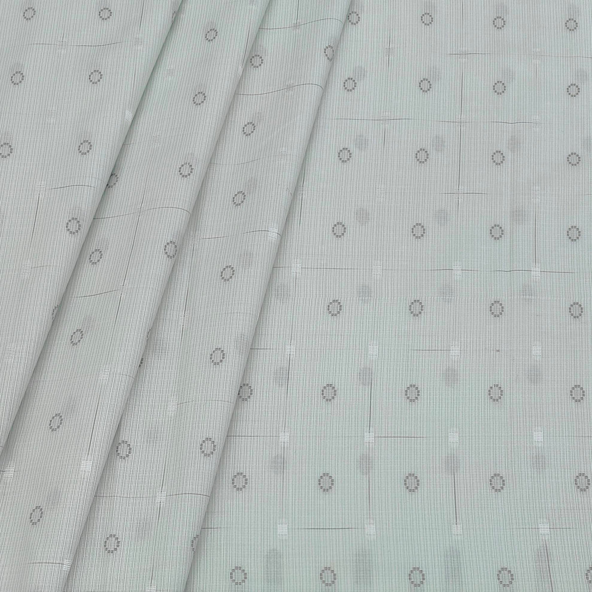 Shirt Fabric ManTire Poly Cotton Jacquard Colour Light Tea Green