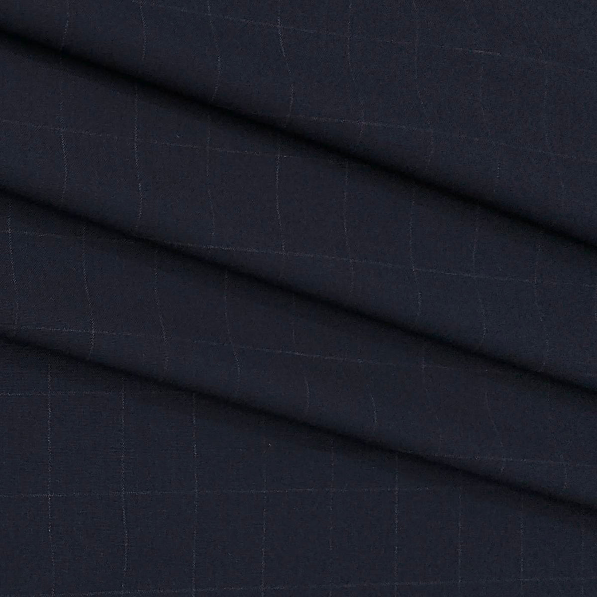 Trouser Fabric Donear 4Way Stretchable Premium Broad Check Colour Berry Blue