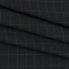 Trouser Fabric Donear 4Way Lycra Premium Broad Check Colour Onyx Grey