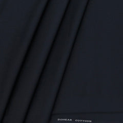 Trouser Fabric Donear Pure Cotton Textured Colour Dark Midnight Blue