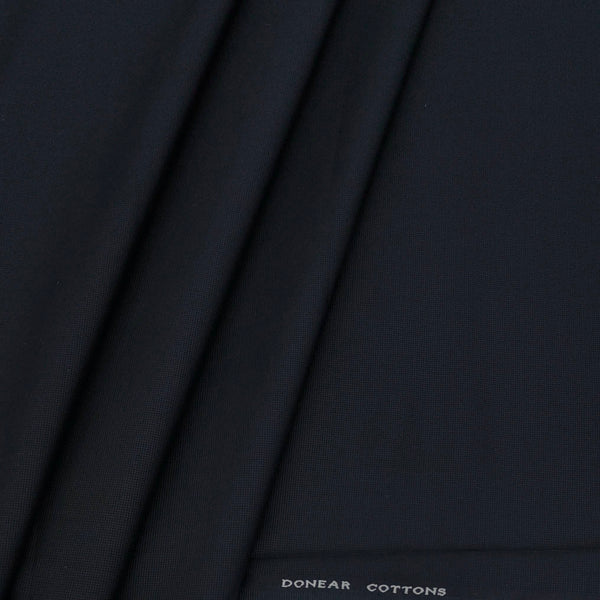 Trouser Fabric Donear Pure Cotton Textured Colour Dark Midnight Blue
