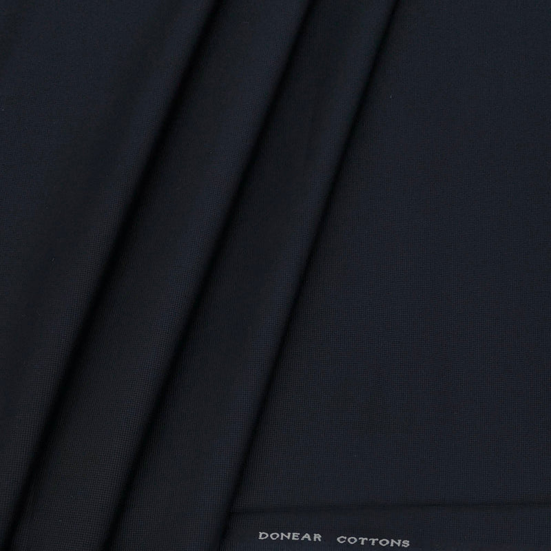 Trouser Fabric Donear Pure Cotton Textured Colour Dark Midnight Blue