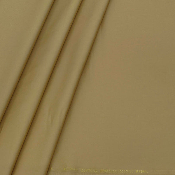 Trouser Fabric Donear Pure Cotton Plain Colour Dark Beige