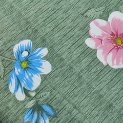 Raymond Bedsheet Microfiber Light Green flower Print