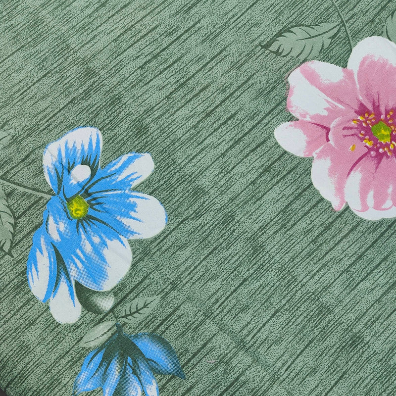 Raymond Bedsheet Microfiber Light Green flower Print