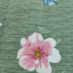 Raymond Bedsheet Microfiber Light Green flower Print