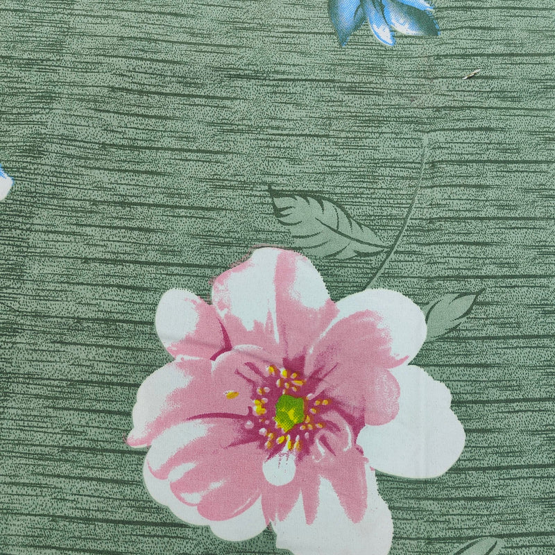 Raymond Bedsheet Microfiber Light Green flower Print