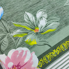Raymond Bedsheet Microfiber Light Green flower Print