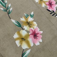 Raymond Bedsheet Microfiber Brown flower Print