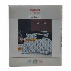 Raymond Bedsheet Microfiber Green N Light Pink flower Print