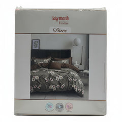 Raymond Bedsheet Microfiber Brown flower Print