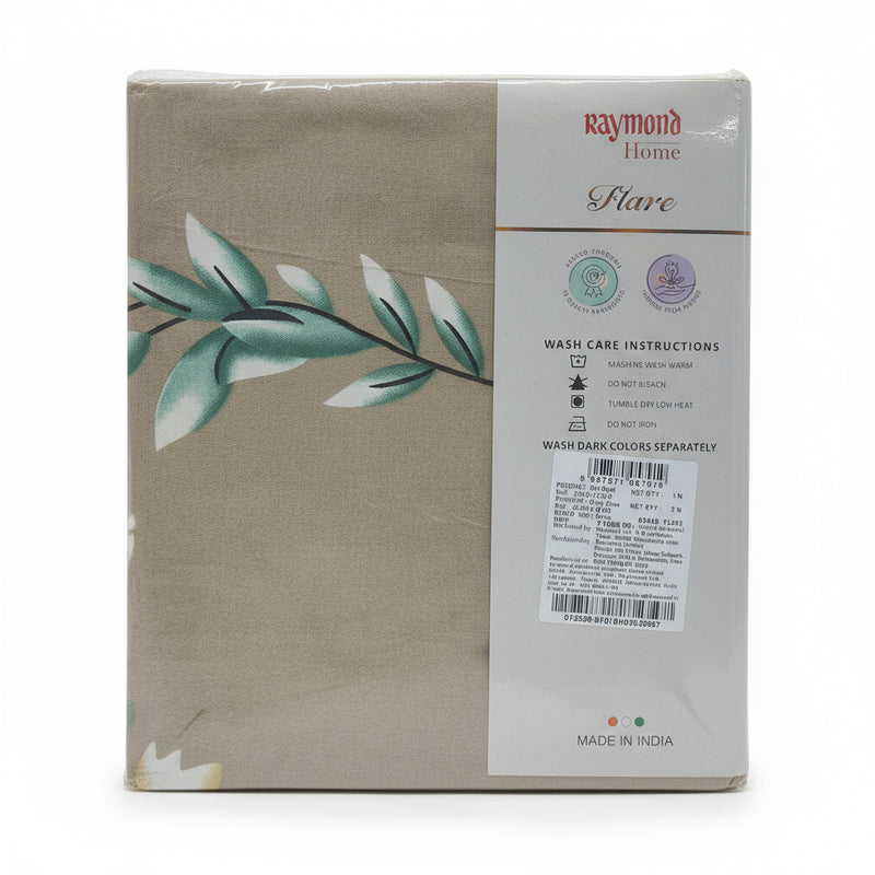Raymond Bedsheet Microfiber Brown flower Print