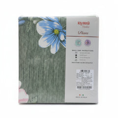 Raymond Bedsheet Microfiber Light Green flower Print