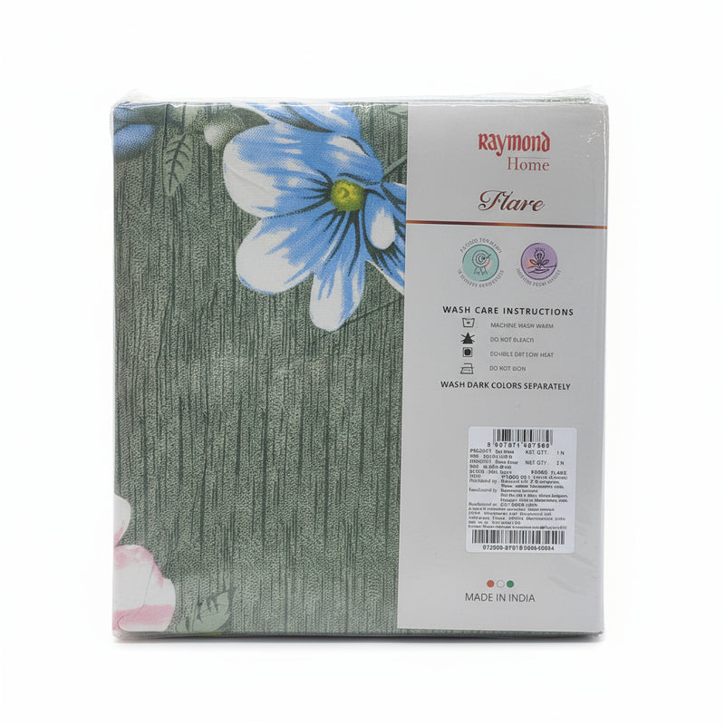 Raymond Bedsheet Microfiber Light Green flower Print